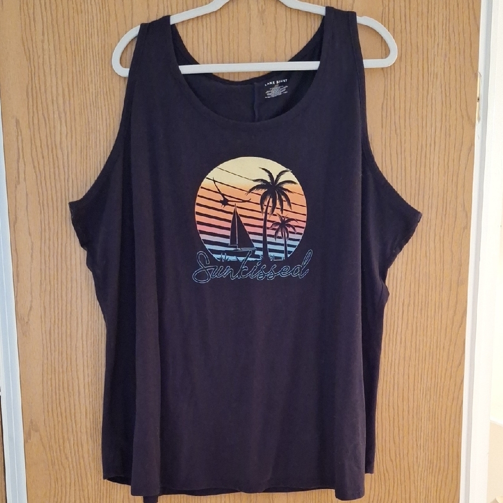 Lane Bryant Navy Sunkissed Tank Top